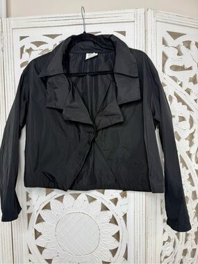 PLANET by Lauren G Black Linen Cropped Jacket
